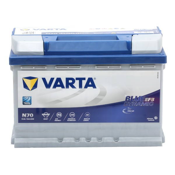 VARTA N70 Blue Dynamic EFB Autó Akkumulátor 12V 70Ah 760A Jobb+ (570500076)