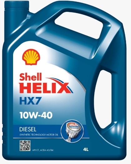 SHELL Helix, HX7 DIESEL 550040425 Engine oil 10W-40, 4l, Part Synthetic Oil