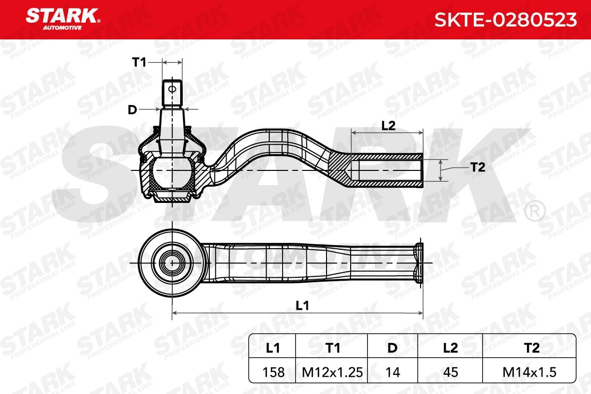 OEM-quality STARK SKTE-0280523 Track rod end