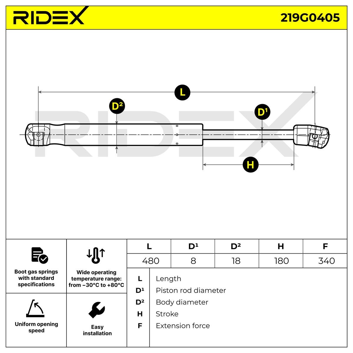 RIDEX Boot struts 219G0405 buy online