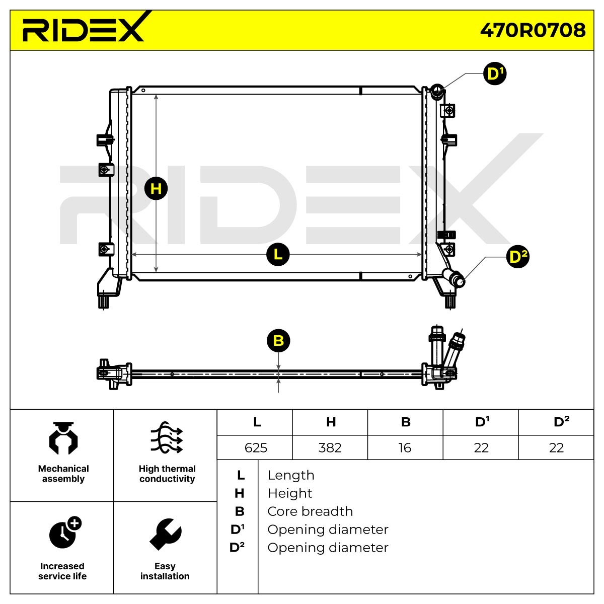 RIDEX Radiators 470R0708 buy online