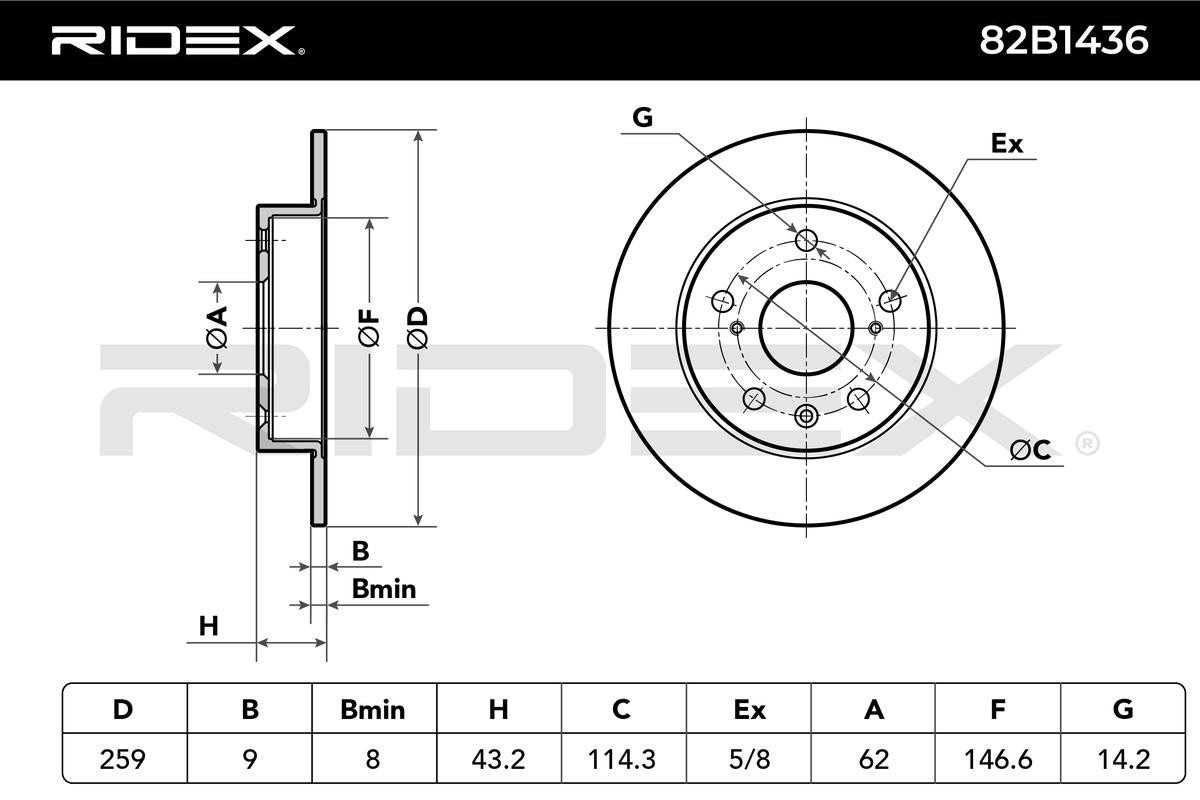RIDEX Brake discs 82B1436 buy online