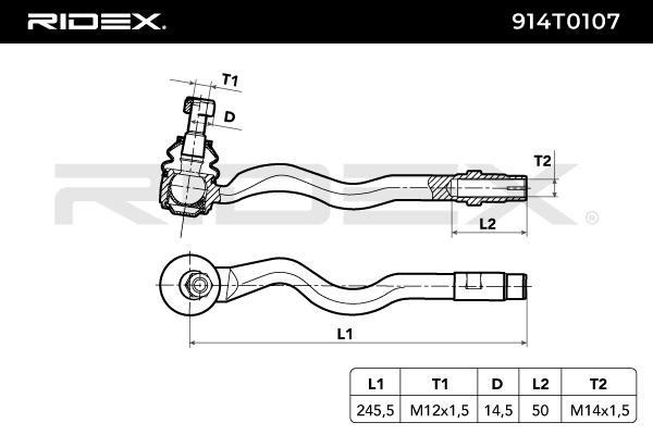 RIDEX Track rod end ball joint 914T0107 buy online