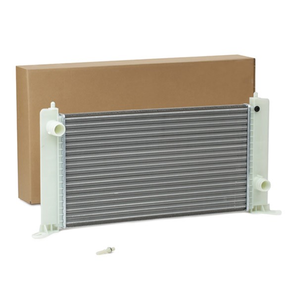 RIDEX 470R0398 Engine radiator Aluminium, for vehicles with/without air conditioning, Manual Transmission
