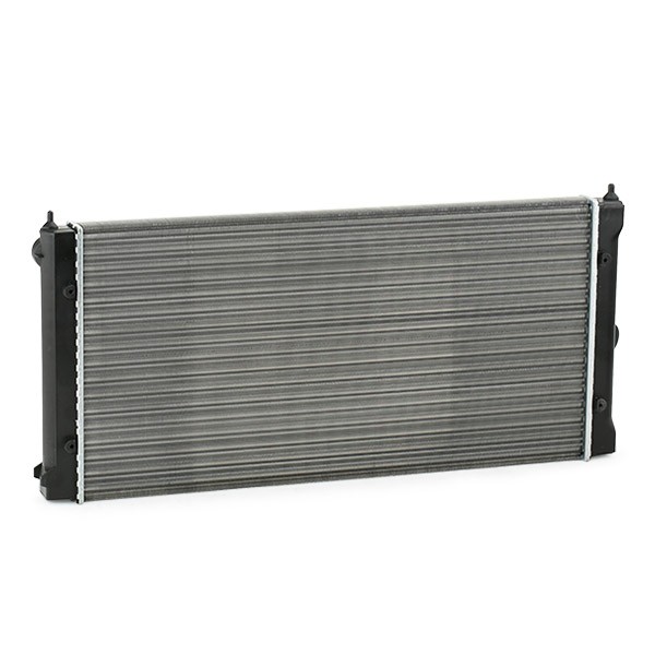RIDEX 470R0252 Engine radiator Aluminium, Plastic, for vehicles without air conditioning, without frame, Manual Transmission, Manual-/optional automatic transmission