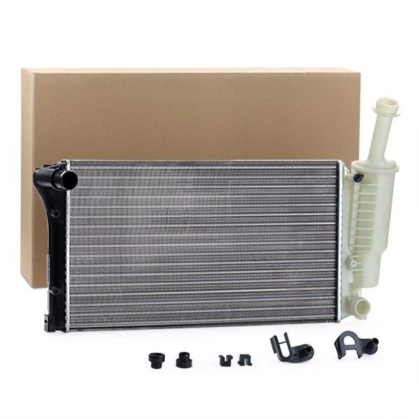 RIDEX 470R0270 Engine radiator Aluminium, Plastic, for vehicles with/without air conditioning, Manual Transmission