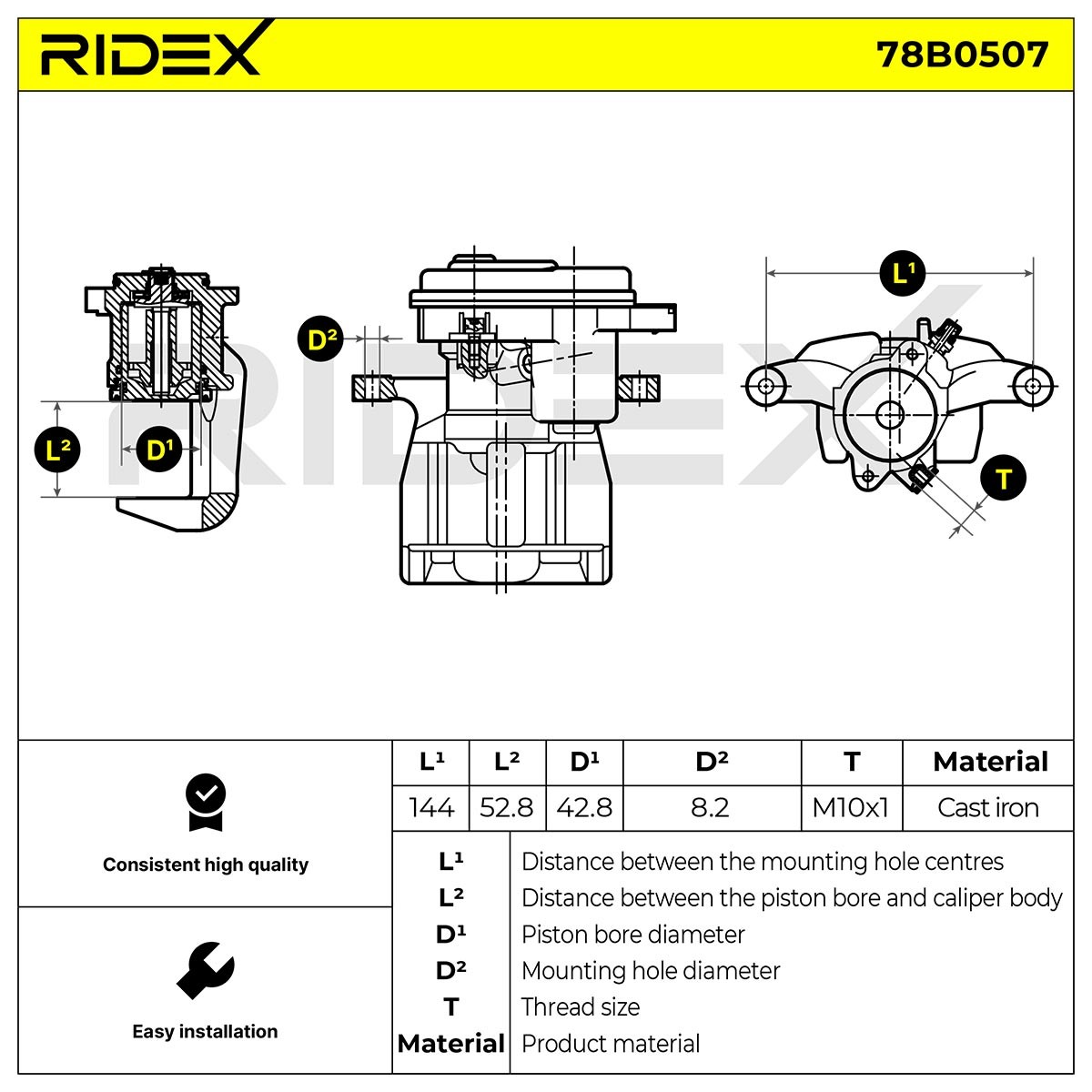 RIDEX Brake calipers 78B0507 buy online
