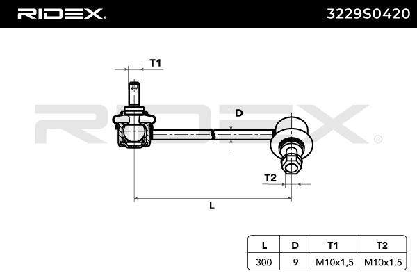 OEM-quality RIDEX 3229S0420 Link rod