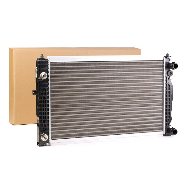 RIDEX 470R0450 Engine radiator Aluminium, for vehicles with/without air conditioning, Automatic Transmission