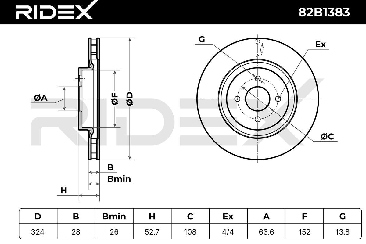 OEM-quality RIDEX 82B1383 Brake rotor