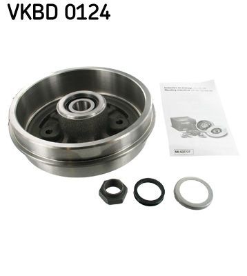 SKF VKBD 0124 Brake Drum with integrated wheel bearing, Ø: 212mm