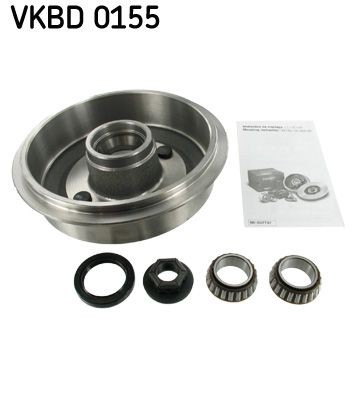 VKBD 0155 SKF Brake drum SKODA with integrated wheel bearing, Ø: 216mm
