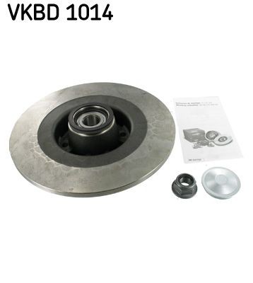 Disco freno VKBA 3676 SKF 270, 55x10mm, 4, pieno, con cuscinetto ruota integrato, con anello sensore magnetico integrato