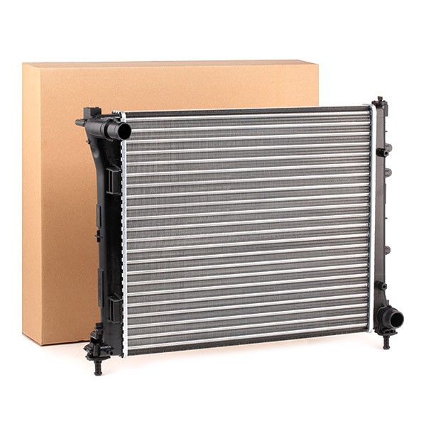 RIDEX 470R0533 Engine radiator Aluminium, for vehicles with/without air conditioning, Manual Transmission, Mechanically jointed cooling fins