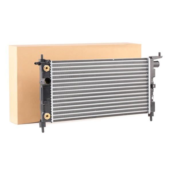 RIDEX 470R0565 Engine radiator Aluminium, for vehicles without air conditioning, Automatic Transmission, Mechanically jointed cooling fins