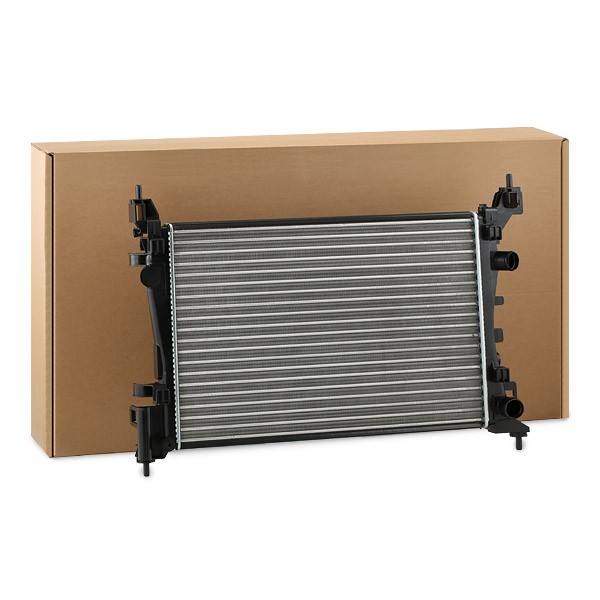 RIDEX 470R0584 Engine radiator Aluminium, Plastic, for vehicles with/without air conditioning, Manual Transmission