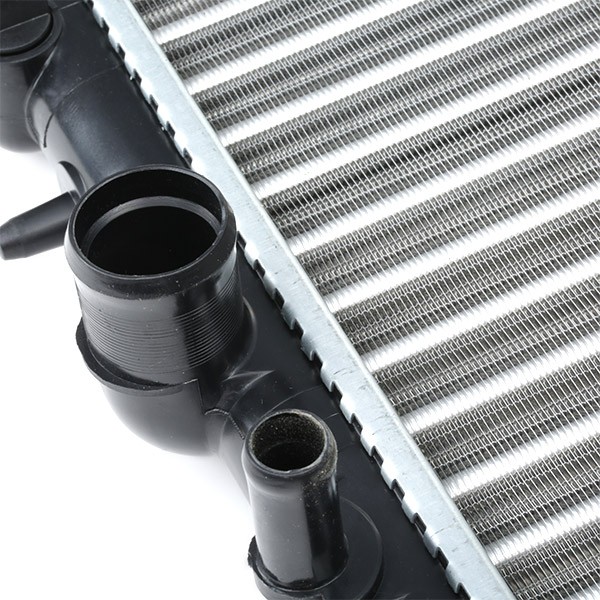 470R0598 Radiator 470R0598 RIDEX Aluminium, Plastic, for vehicles with/without air conditioning, Manual Transmission, Mechanically jointed cooling fins