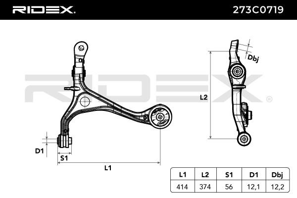 Bras de suspension Honda de qualité d'origine RIDEX 273C0719