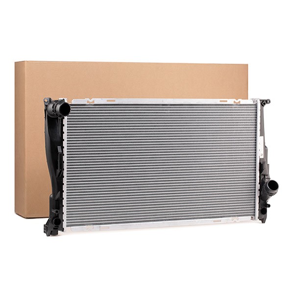 RIDEX 470R0779 Engine radiator 600 x 343 x 32 mm, with quick couplers, Brazed cooling fins