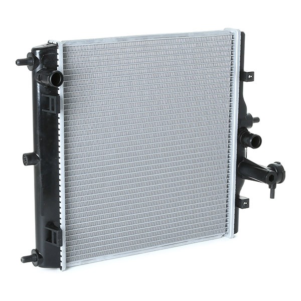 RIDEX 470R0788 Engine radiator Aluminium, 398 x 355 x 17 mm, with mounting parts, Brazed cooling fins