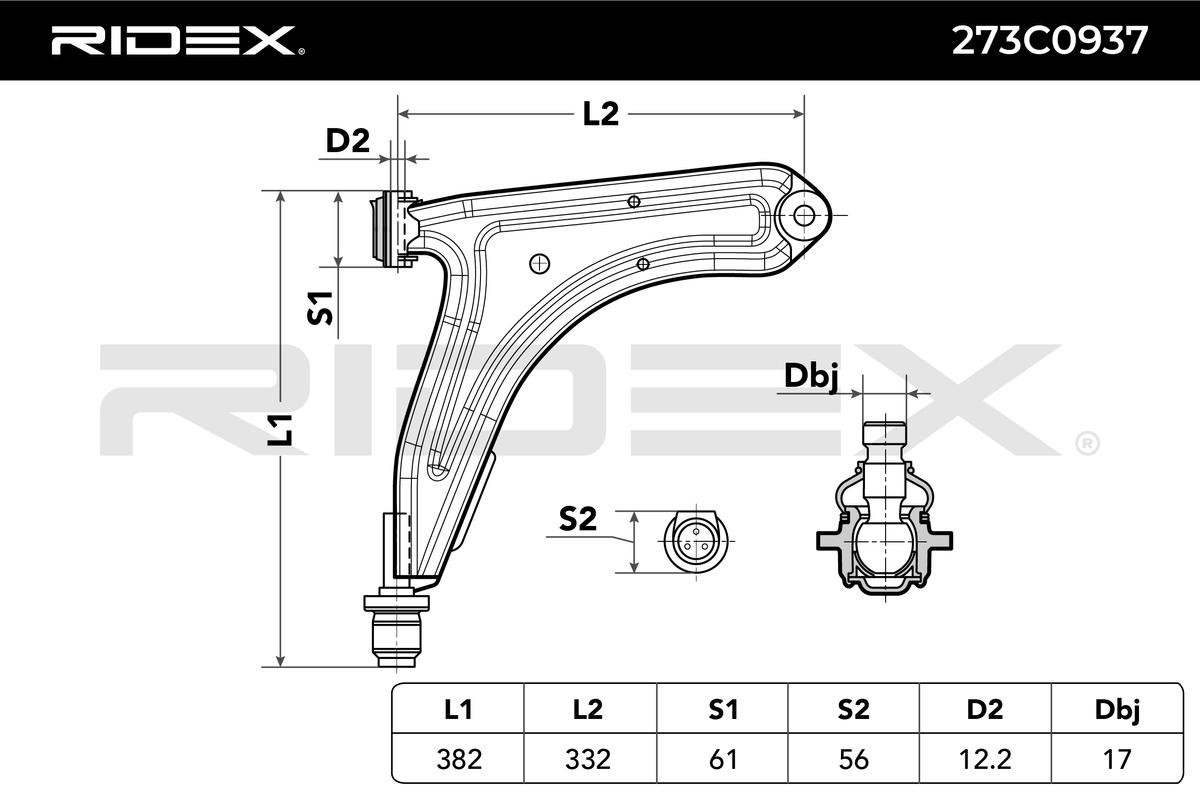 273C0937 Track control arm RIDEX 273C0937 review and test