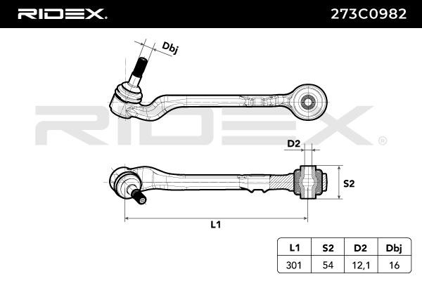 OEM-quality RIDEX 273C0982 Suspension control arm