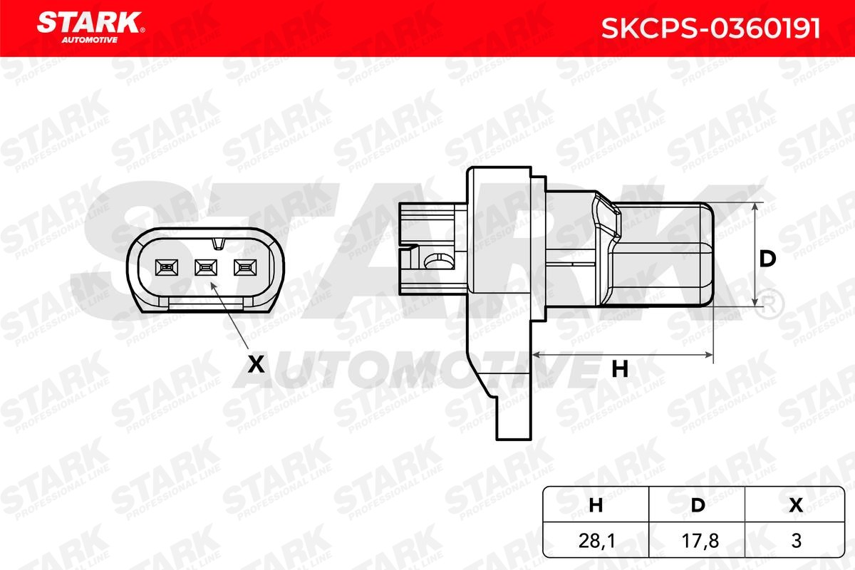 SKCPS-0360191 CKP sensor SKCPS-0360191 STARK with seal ring, without cable