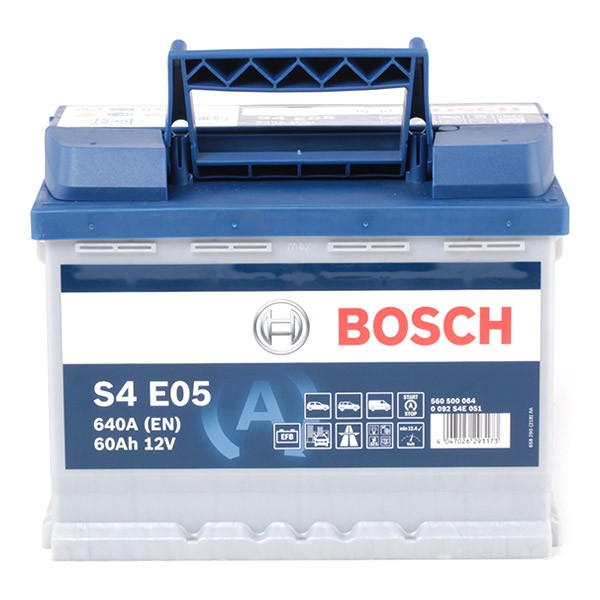 0 092 S4E 051 BOSCH 12V 60AH 640A S4 Starter Battery 12V 60Ah 640A B13 EFB  Battery