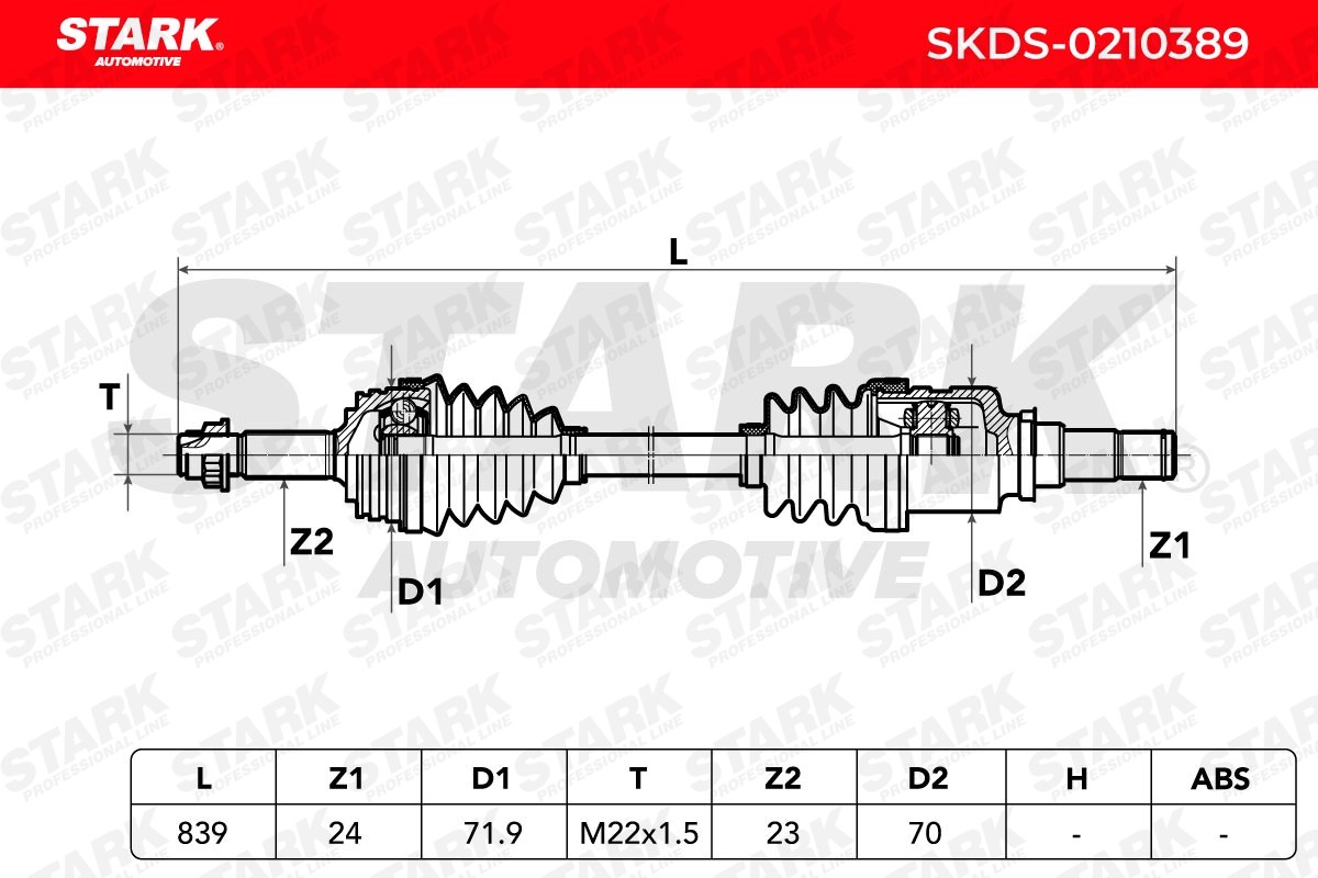 STARK CV axle SKDS-0210389 buy online