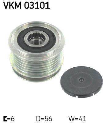 SKF VKM 03101 Alternator Freewheel Clutch Width: 40,9mm, Requires special tools for mounting