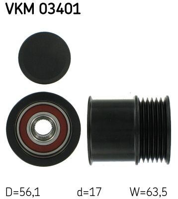Freewheel clutch SKF Width: 63,5mm, Requires special tools for mounting - VKM 03401