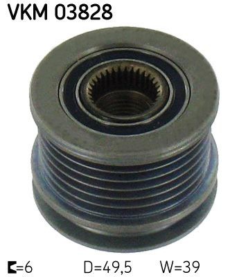 F-233197.XX SKF Width: 39,3mm, Requires special tools for mounting Alternator Freewheel Clutch VKM 03828 buy