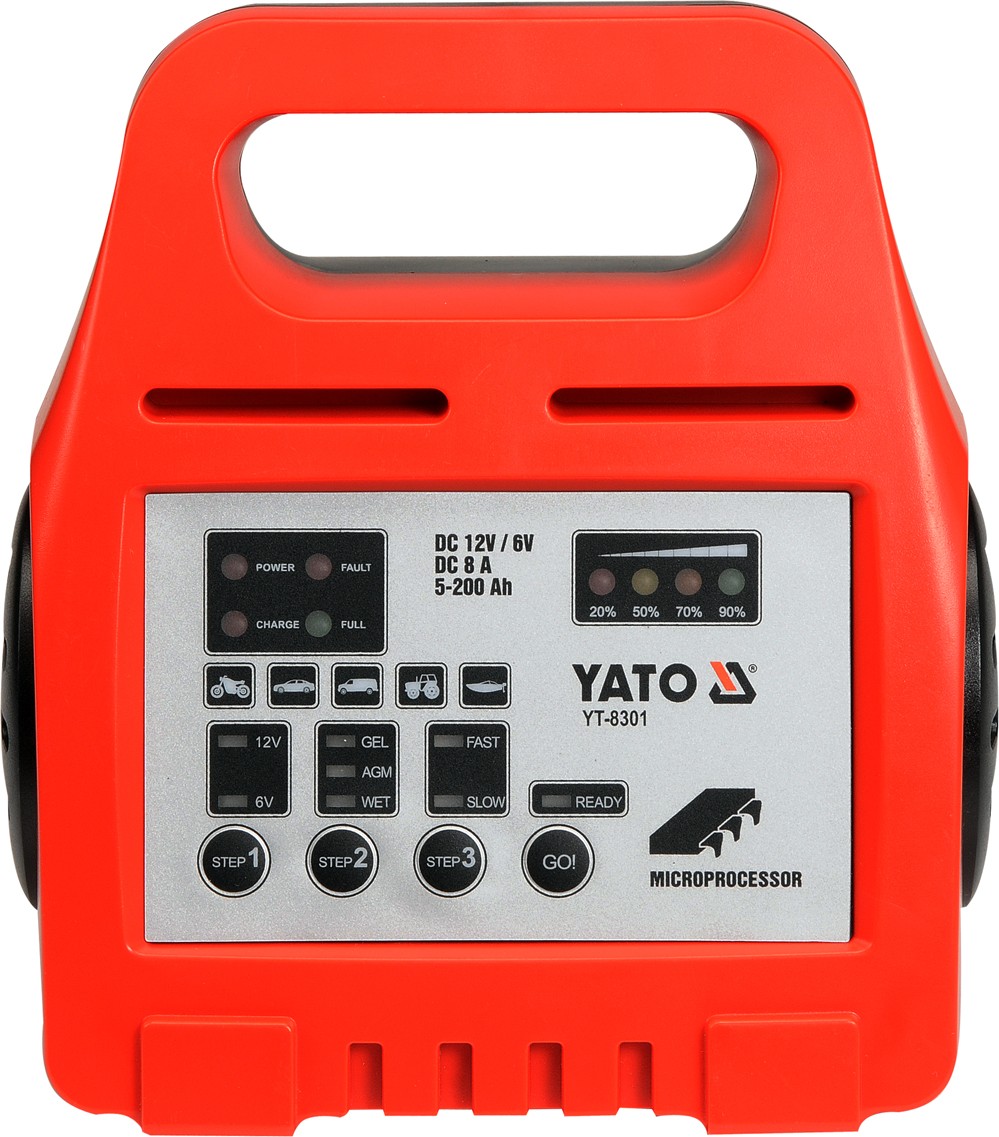 YT-8301 YATO tragbar, 8A, 12, 6V Batterieladegerät YT-8301 günstig kaufen