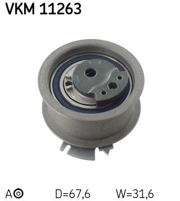 SKF Tensioner pulley, timing belt AUDI A4 B8 Allroad (8KH) new VKM 11263