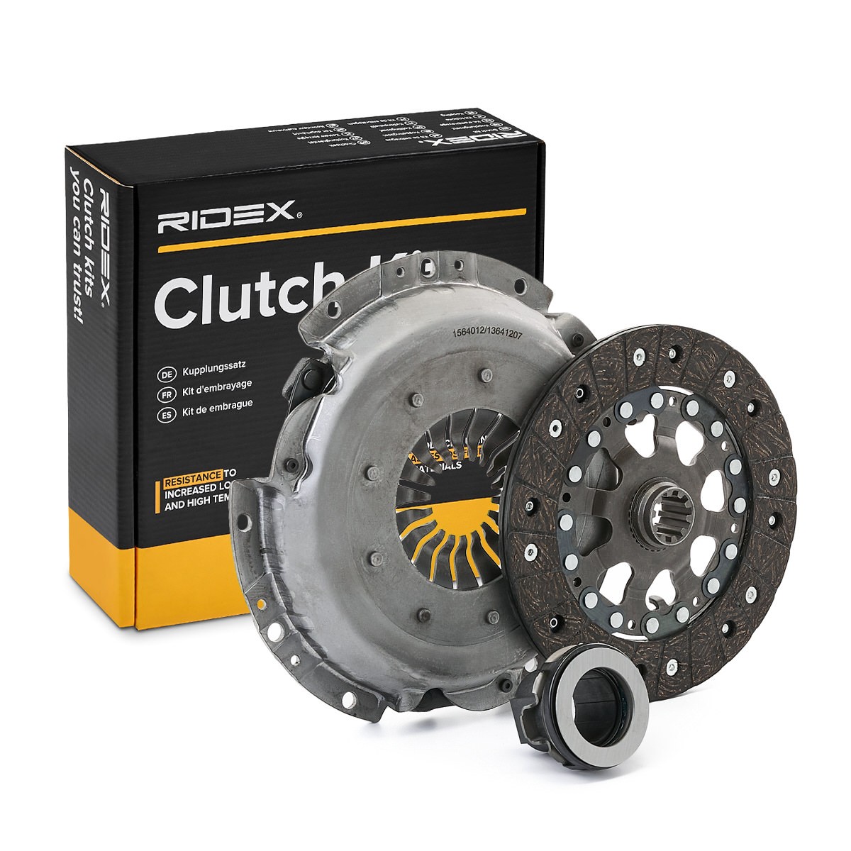 RIDEX 479C0156 Clutch kit with clutch pressure plate, with clutch disc, with clutch release bearing, 215, 216mm