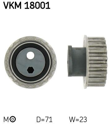 Original SKF Timing belt tensioner pulley VKM 18001 for BMW 5 Series