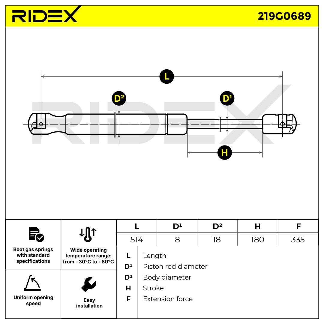 RIDEX Boot struts 219G0689 buy online