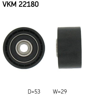 SKF Deflection & guide pulley, timing belt VKM 22180 buy