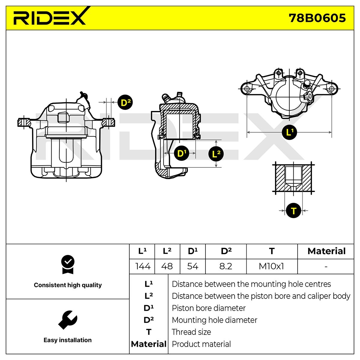 RIDEX Brake calipers 78B0605 buy online