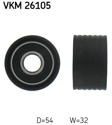 SKF Deflection & guide pulley, timing belt VKM 26105 buy