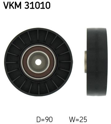 SKF Ø: 90mm Deflection / Guide Pulley, v-ribbed belt VKM 31010 buy