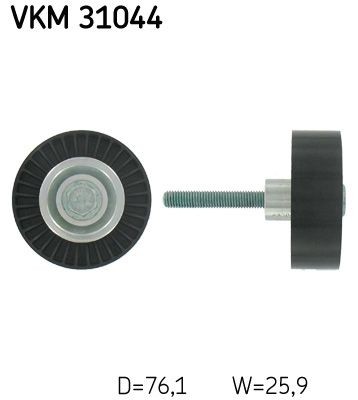 SKF VKM 31044 Deflection / guide pulley, v-ribbed belt VW GOLF 2008 in original quality