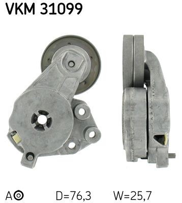 SKF Tensioner pulley, v-ribbed belt VW Touran Mk1 new VKM 31099