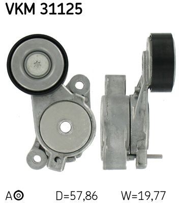 SKF VKM 31125 Tensioner pulley, v-ribbed belt VW TIGUAN 2011 in original quality