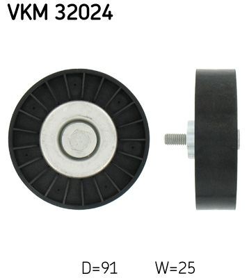 SKF VKM 32024 Deflection / Guide Pulley, v-ribbed belt with fastening material