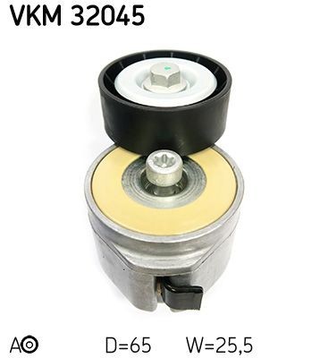 SKF with fastening material Ø: 65mm, Width: 25,5mm Tensioner pulley, v-ribbed belt VKM 32045 buy