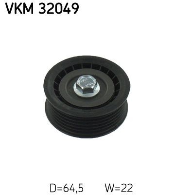 Fiat PANDA Deflection guide pulley v ribbed belt 1364334 SKF VKM 32049 online buy