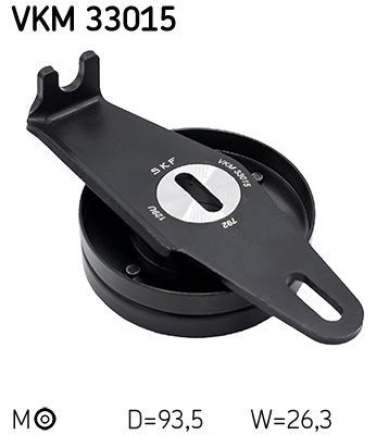 SKF Ø: 93,5mm Deflection / Guide Pulley, v-ribbed belt VKM 33015 buy