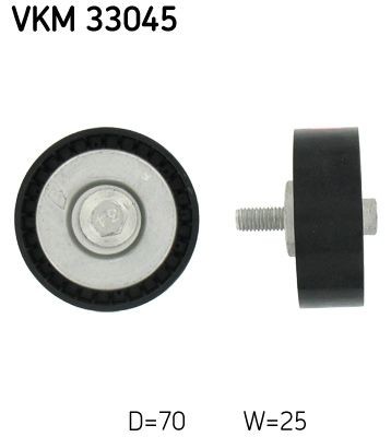 SKF VKM 33045 Deflection / Guide Pulley, v-ribbed belt with fastening material
