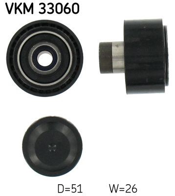 9641004280 SKF VKM33060 Deflection / Guide Pulley, v-ribbed belt 2S6119A216AC